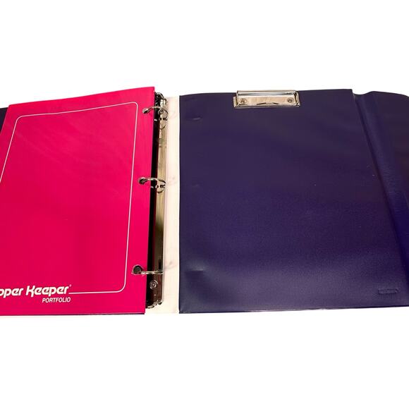 Trapper Keeper - Vintage Retro Style Portfolio Binder Animal Print WITH FOLDERS - Picture 7 of 8